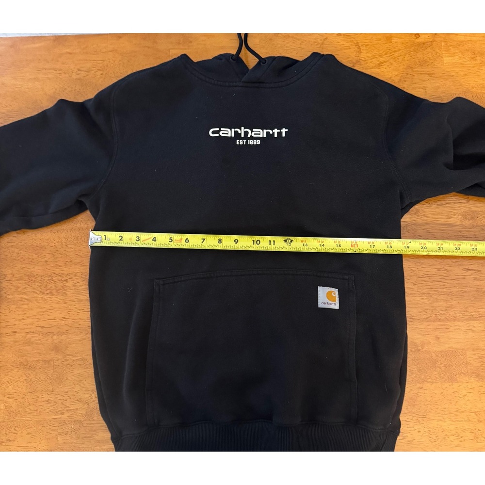 Carhartt Force Mens Relaxed Fit Hoodie Black EST 1889 Sweatshirt BLK Size Small - Picture 5 of 9